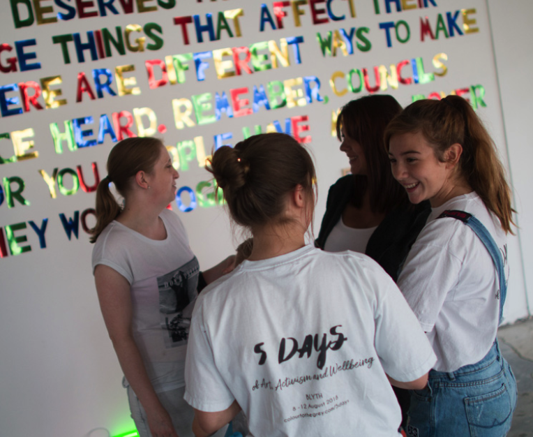 Young people gathering at the 5 days event