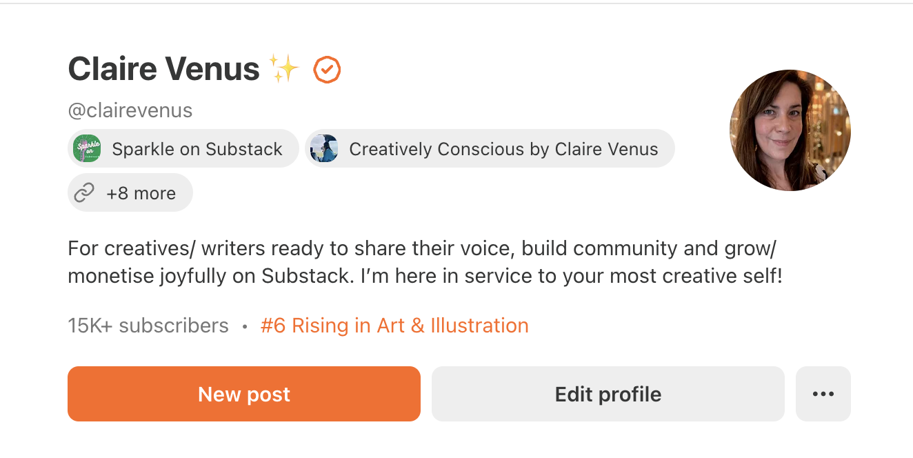 Claire Venus Substack Growth at Sparkle on Substack. 